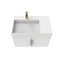 Castello Usa Amazon 30-inch White Left Vanity Set with White Top and Gold Handles CB-MC-30W-GLD-2056L-WH - alternate 4